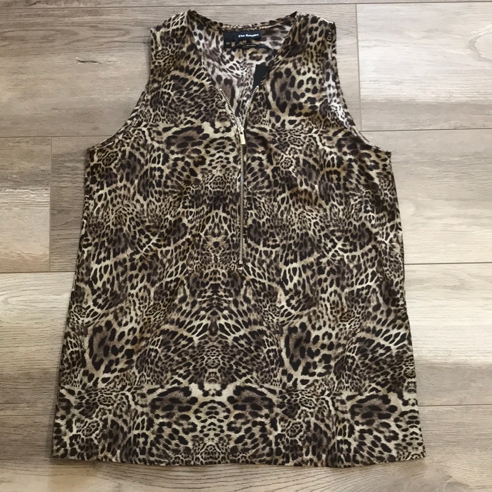 NWT The Kooples Leopard Silk Tank